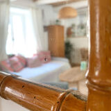 Retro wooden mirror 34x38cm