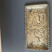 Bronze pocket tray signed Max Le Verrier. Antique scene. Dimensions 15 x 8 cm.