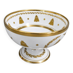 coupe sur pied Empire - porcelaine