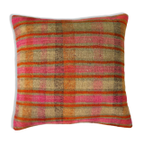 Vintage turkish kilim cushion cover , 60 x 60 cm