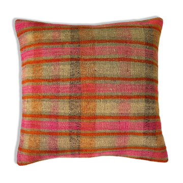 Housse de coussin Kilim turque vintage 60 x 60 cm