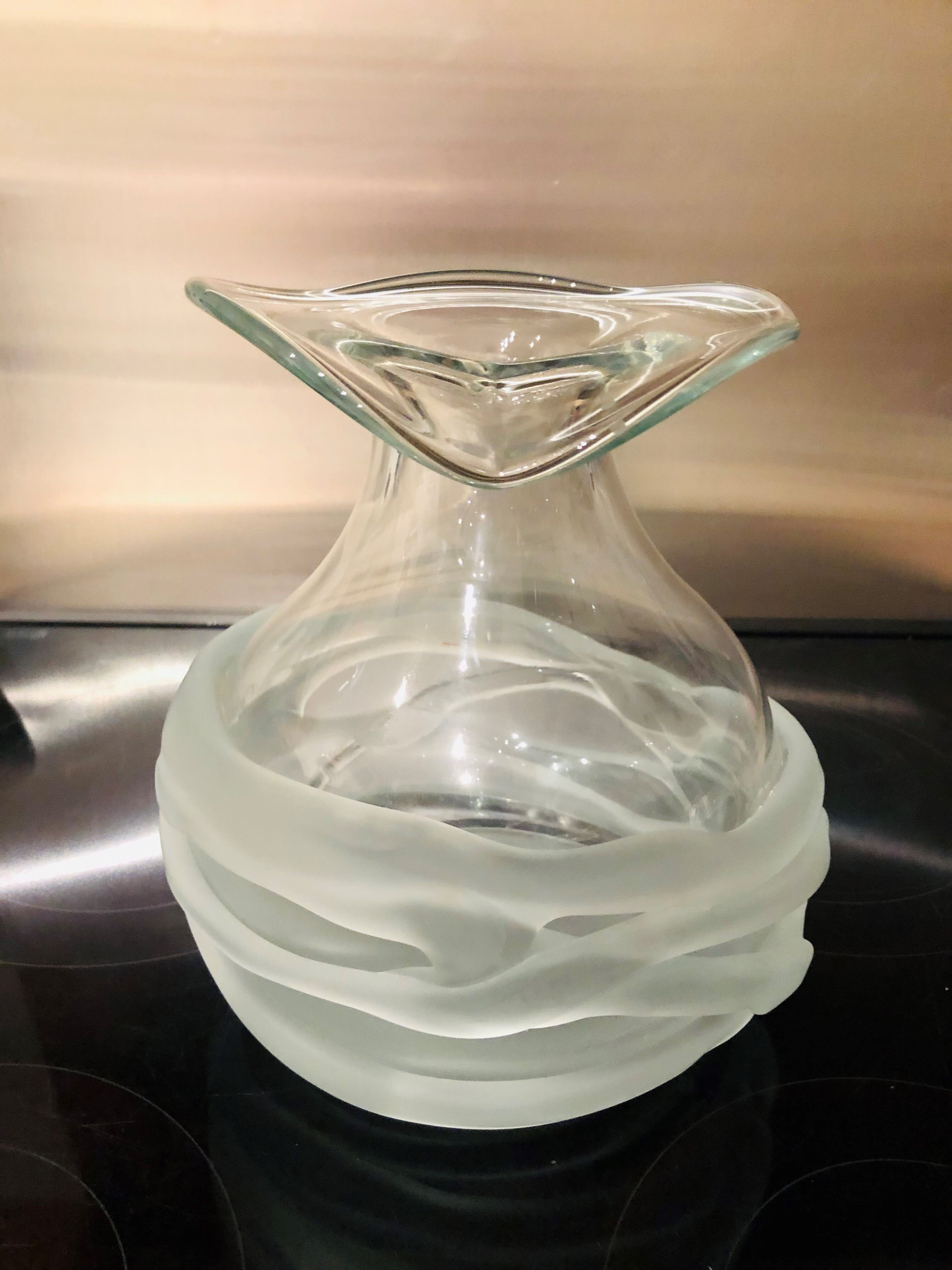 Design glass vase and glass paste