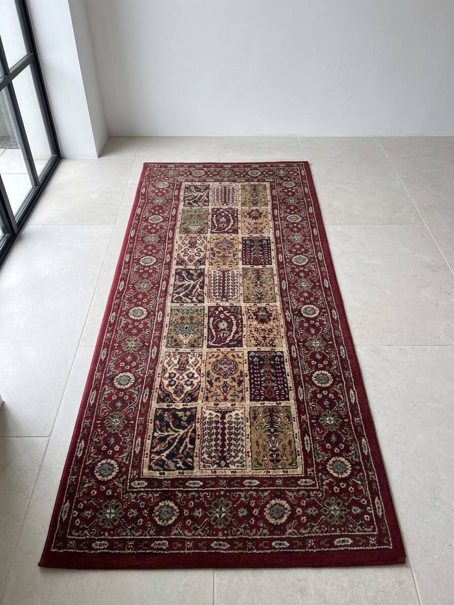 Traditional Red & Multicoloured Rug 80x180