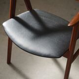 Armchair in teak by Erik Kirkegaard for Høng stolefabrik, model 52 "Compass Chair", mad