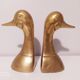 Pair of Greenhouse books duck in brass bronze