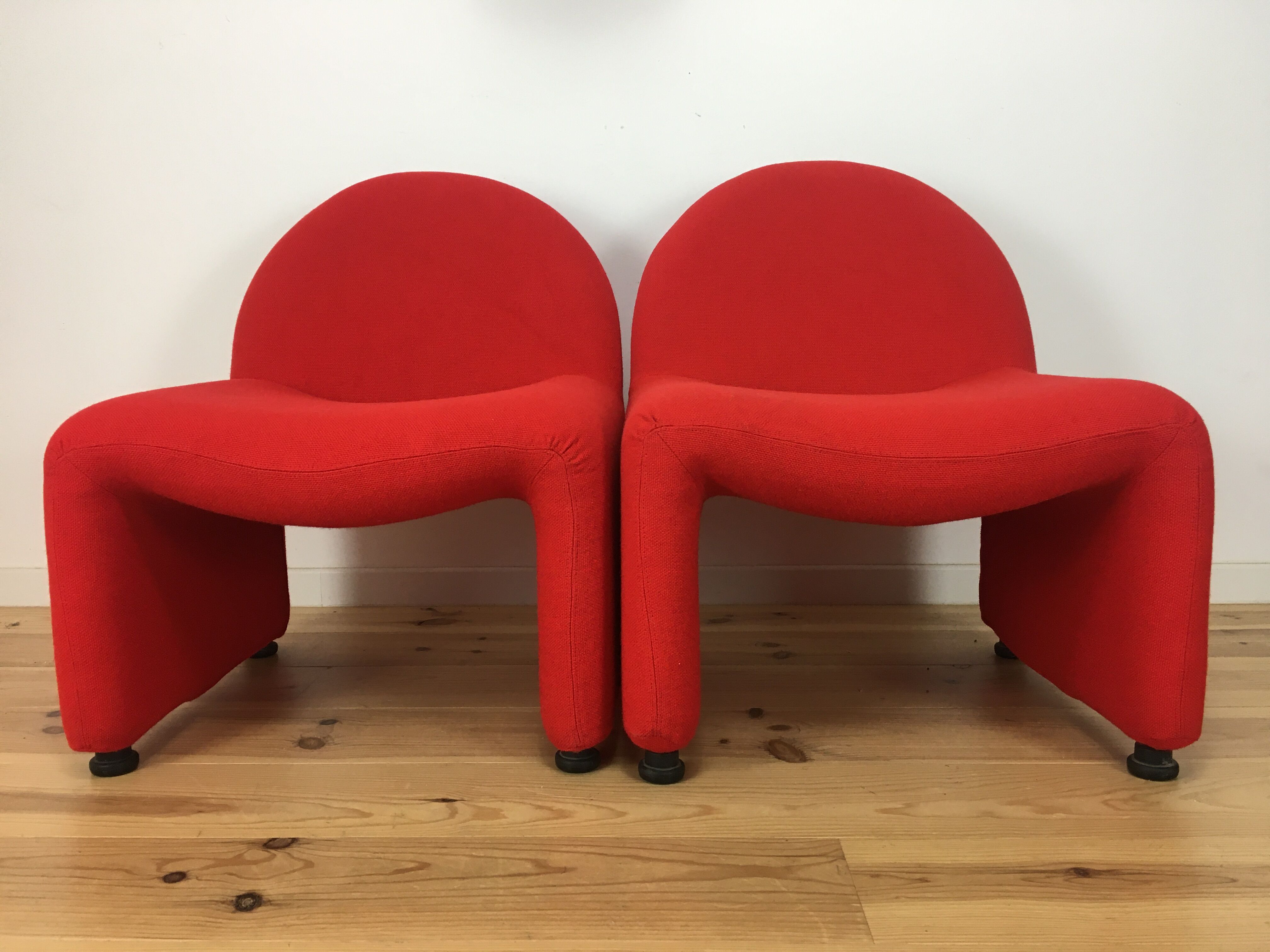 Pair of red Atal chairs