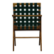 Mid-century Italian armchair in walnut with straps, in the style of Franco Albini.