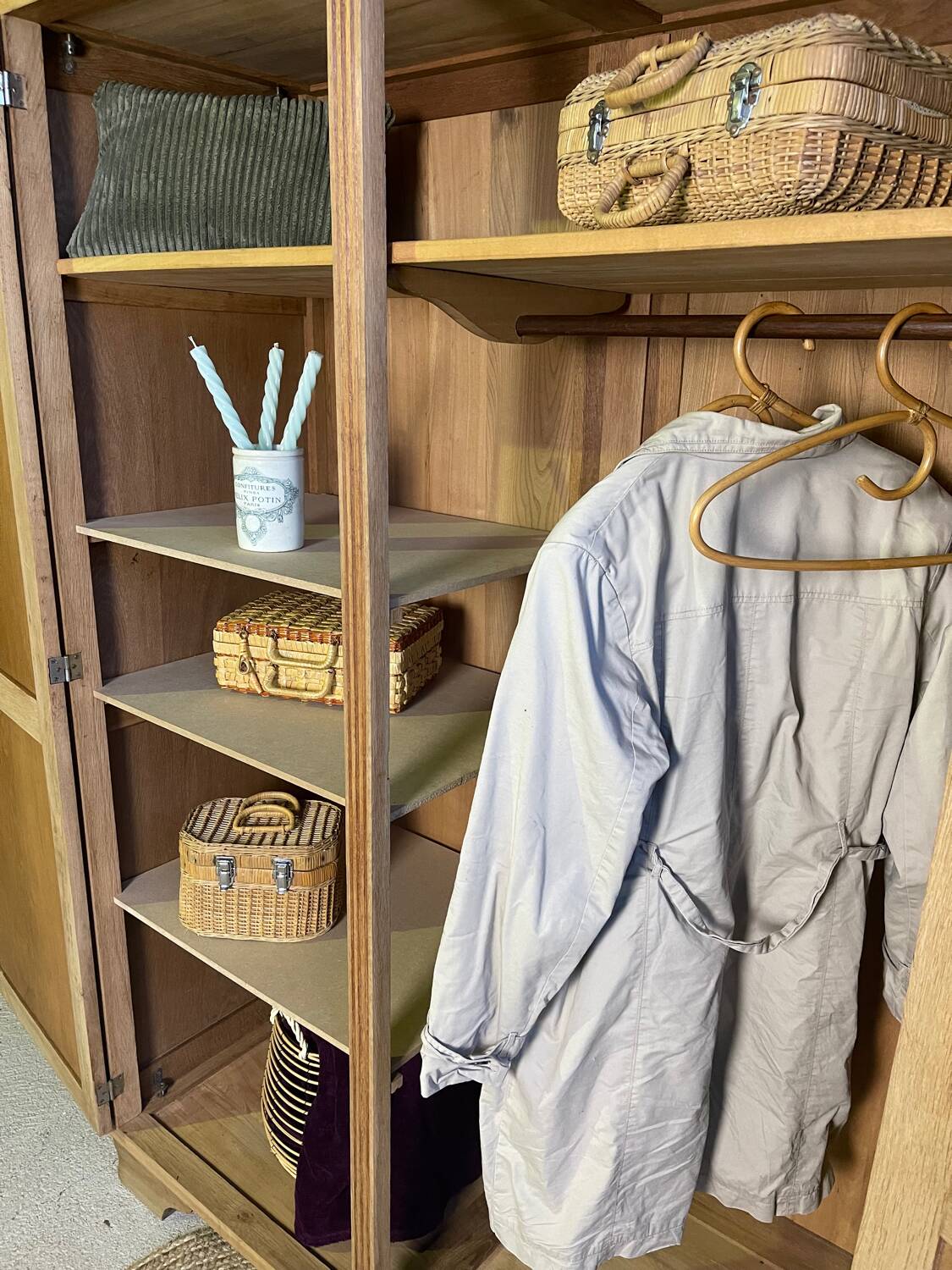 Parisian wardrobe in solid oak