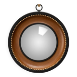 Miroir convexe cadre marron et noir