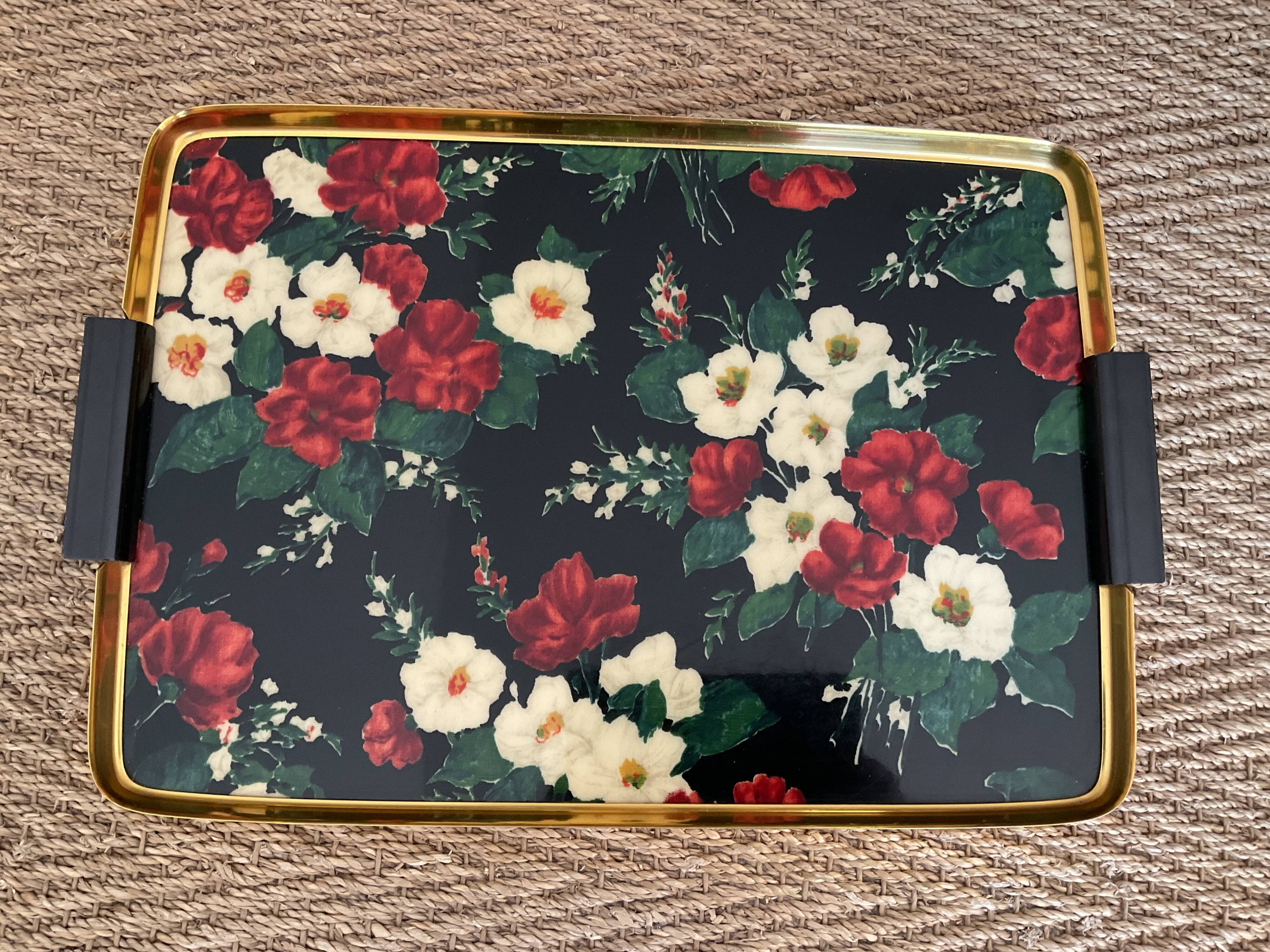 Formica top, floral motif, 50s.