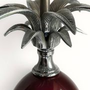 Pineapple lamp in chrome and amber Bakelite, style of Maison Charles - 1970.