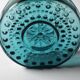 Teal Sunburst Blue Bubble Glass Vase / Erich Jachmann for WMF / 1960s