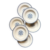 6 assiettes creuses en terre de fer K&G Lunéville