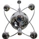 Mid-century modern space age Italian chrome chandelier, 1960