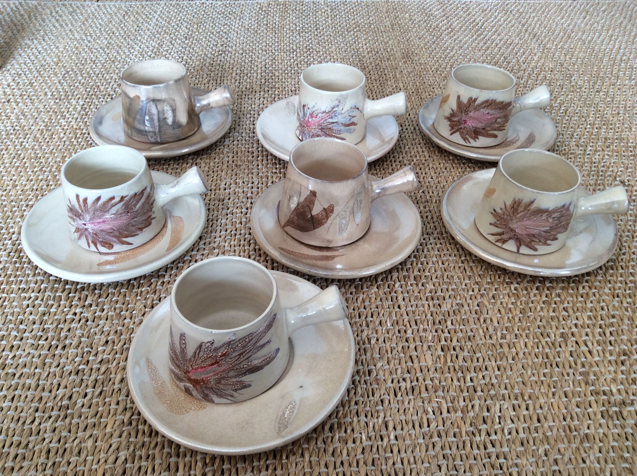 7 Vallauris coffee cups