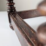 Traditional Spanish rush bench with turned legs, 1940s