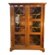 Bookcase - English display cabinet in mahogany and brass