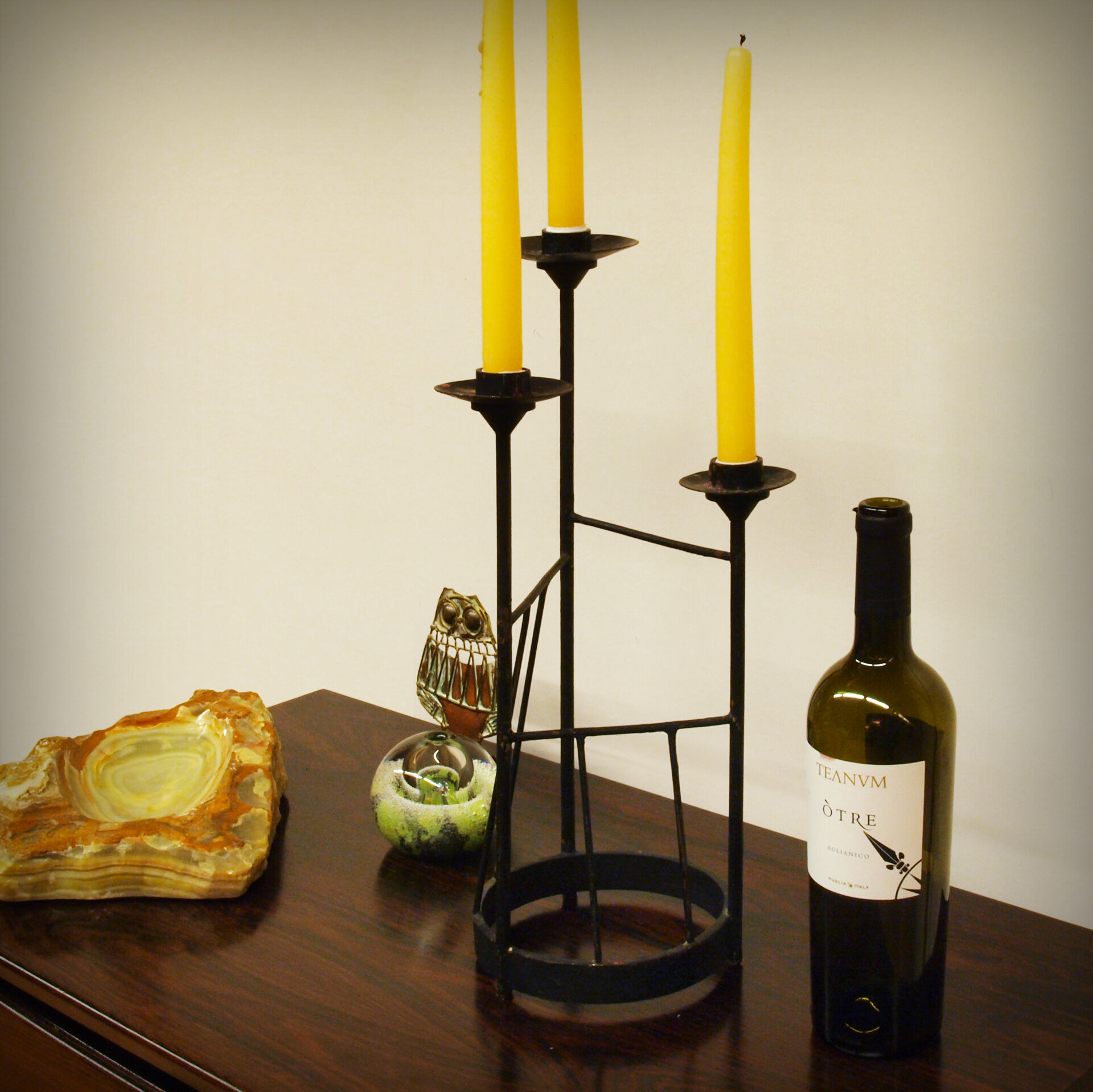 XXL steel brutalist chandelier, 1960s