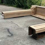Carved solid oak fireplace mantel