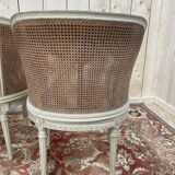 Salon de style Louis XVI en cannage 1900