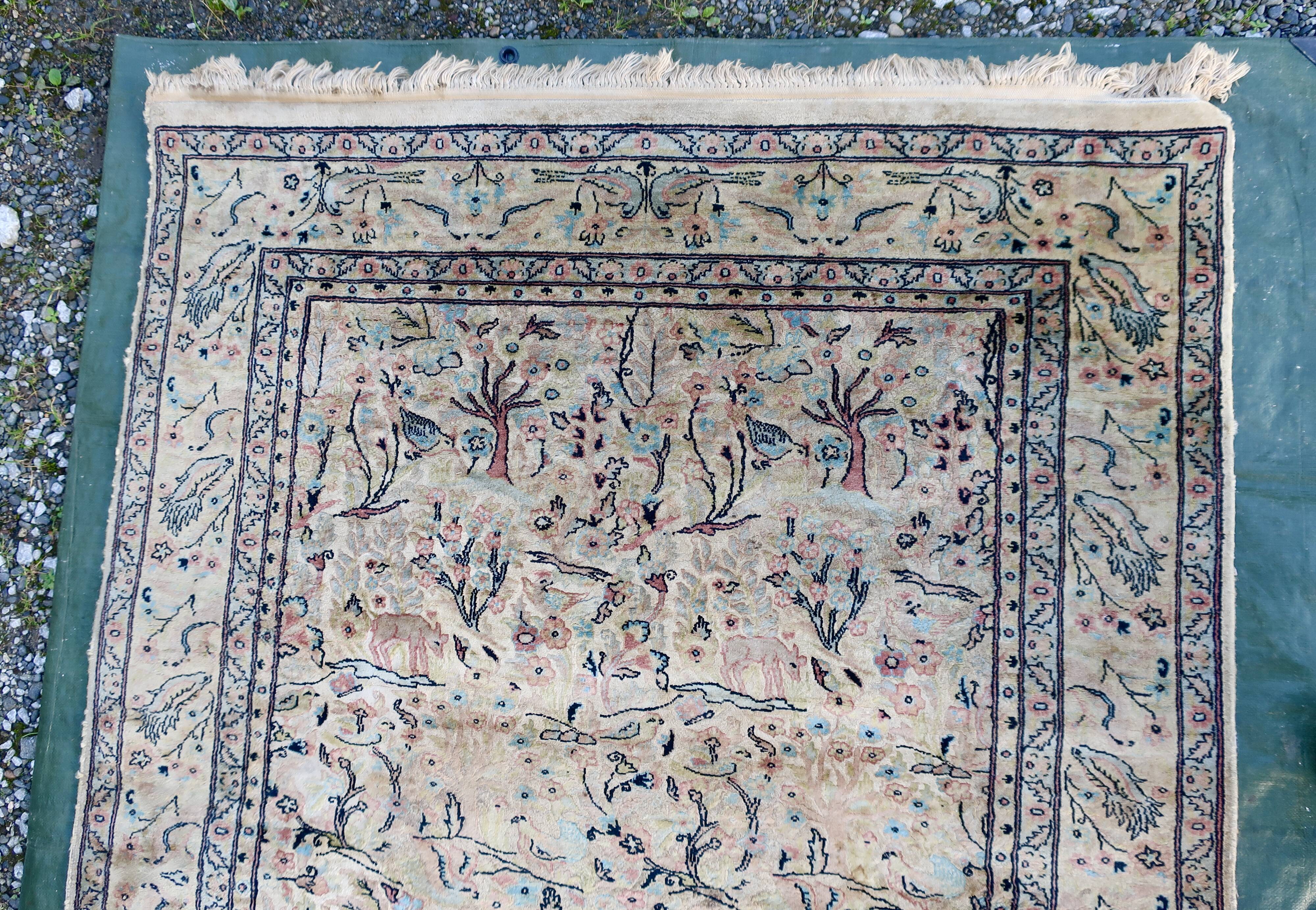 Persian Wool and Silk Rug, 185 x 125 cm