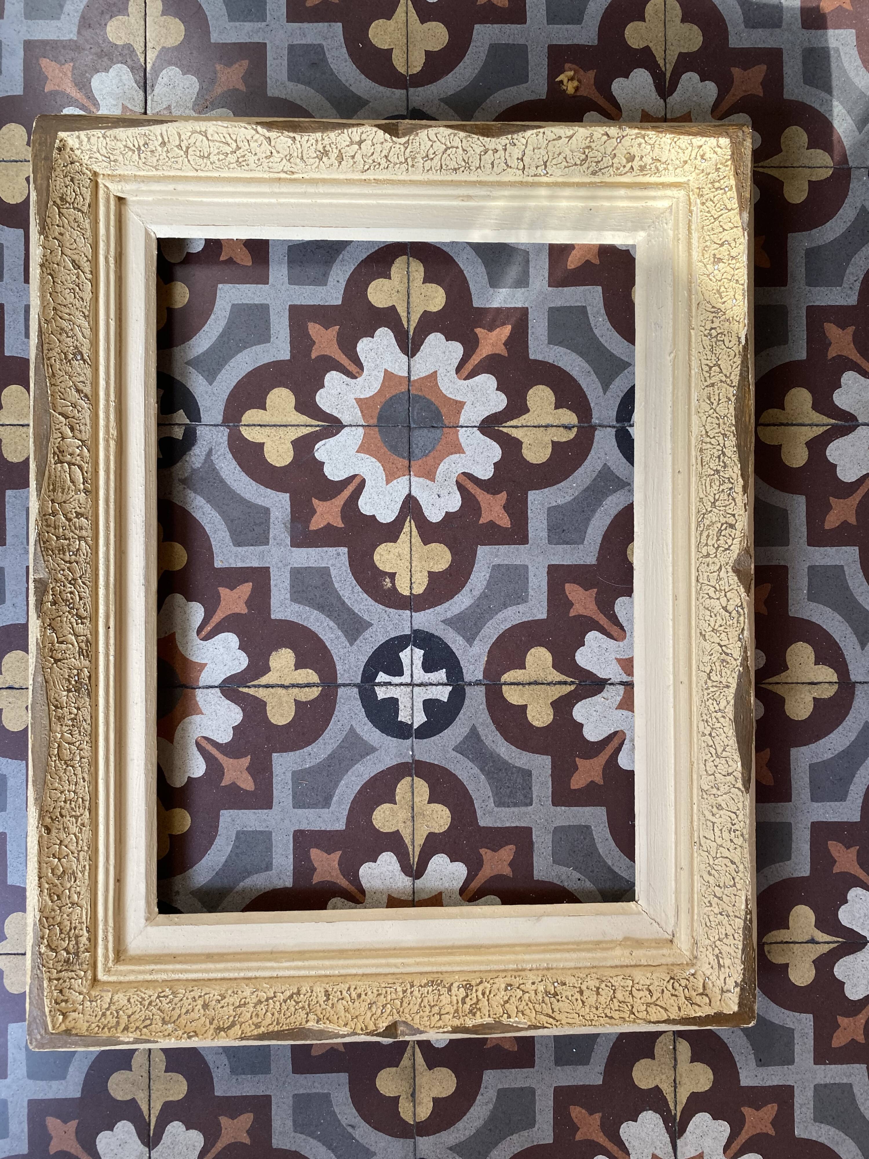 Solid wood frame worked 50s/60s.