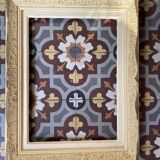 Solid wood frame worked 50s/60s.