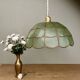 Suspension abat-jour vintage en nacre verte