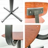 Mid Century Chaise d'école Chaise d'enfant Bois Métal Vintage Rétro Chambre d'enfant Pied Skandi Sca