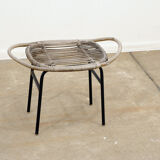 Mid century rattan stool by Alan Fuchs for Uluv 1960´s Czechoslovakia