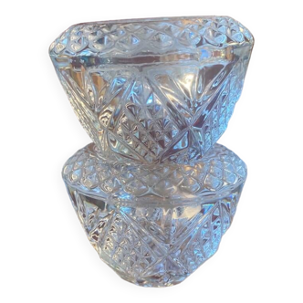 Pair of crystal candlesticks