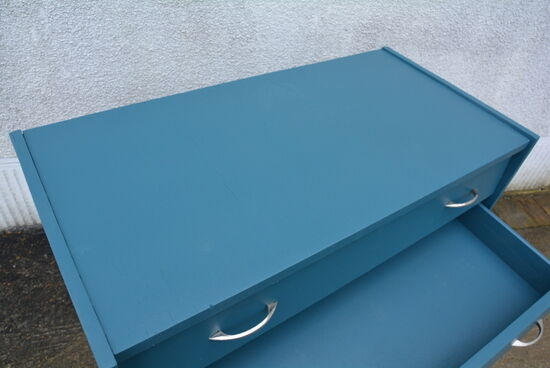 Blue vintage chest of drawers