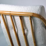 Bamboo armchair rattan buckle 1970