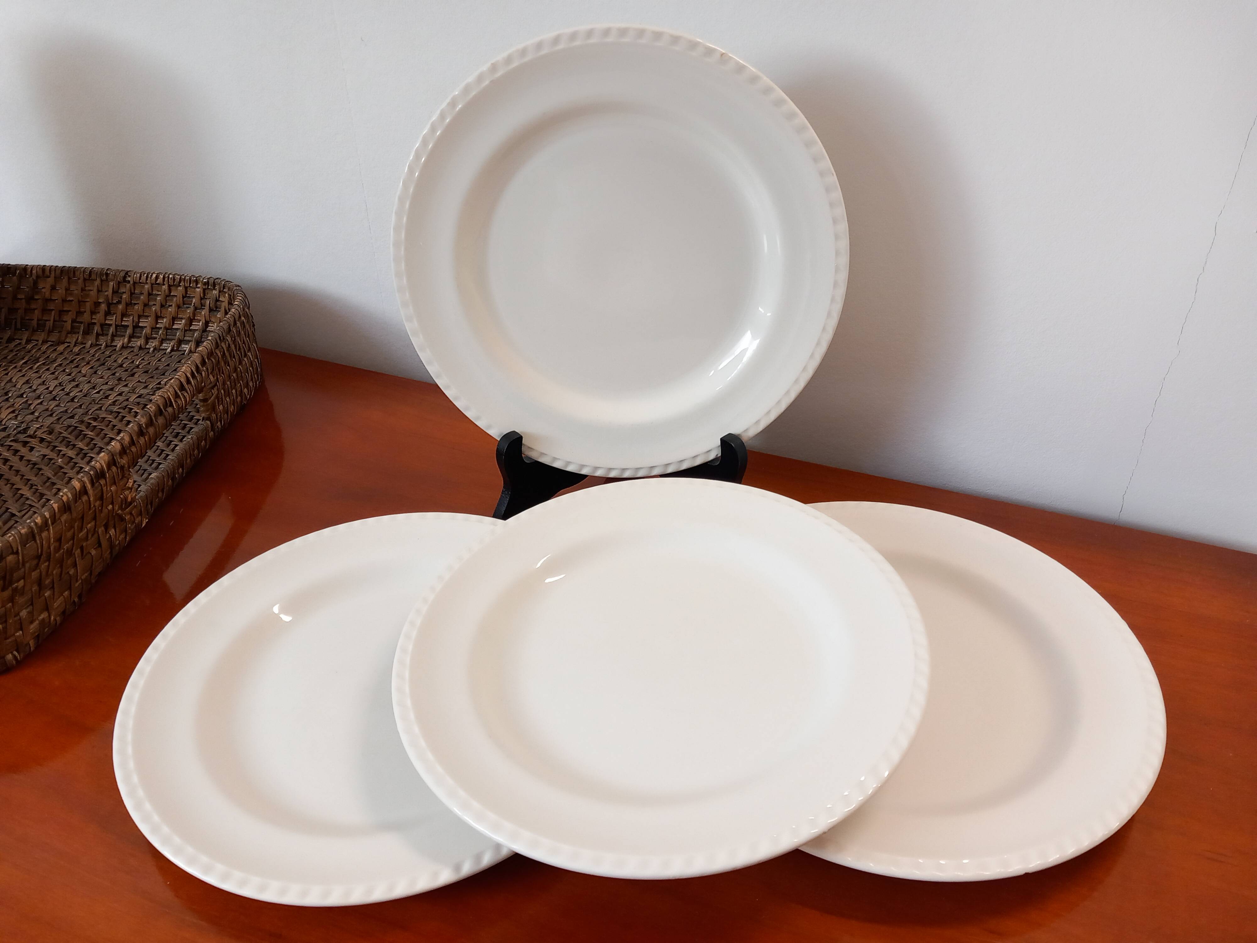 Lot de 4 assiettes plates Oxford Kéradur