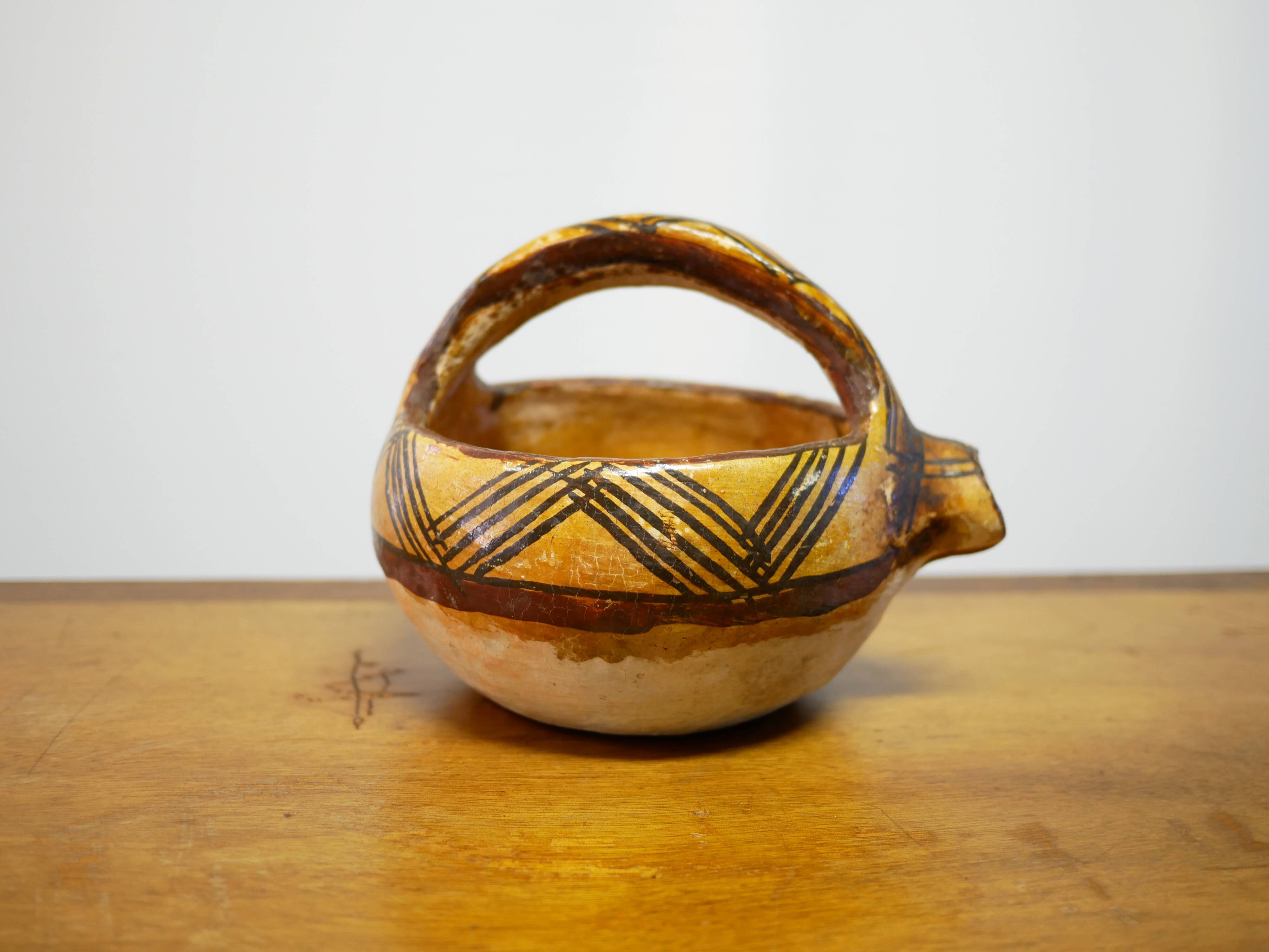 Old Kabyle terracotta broth pot jug