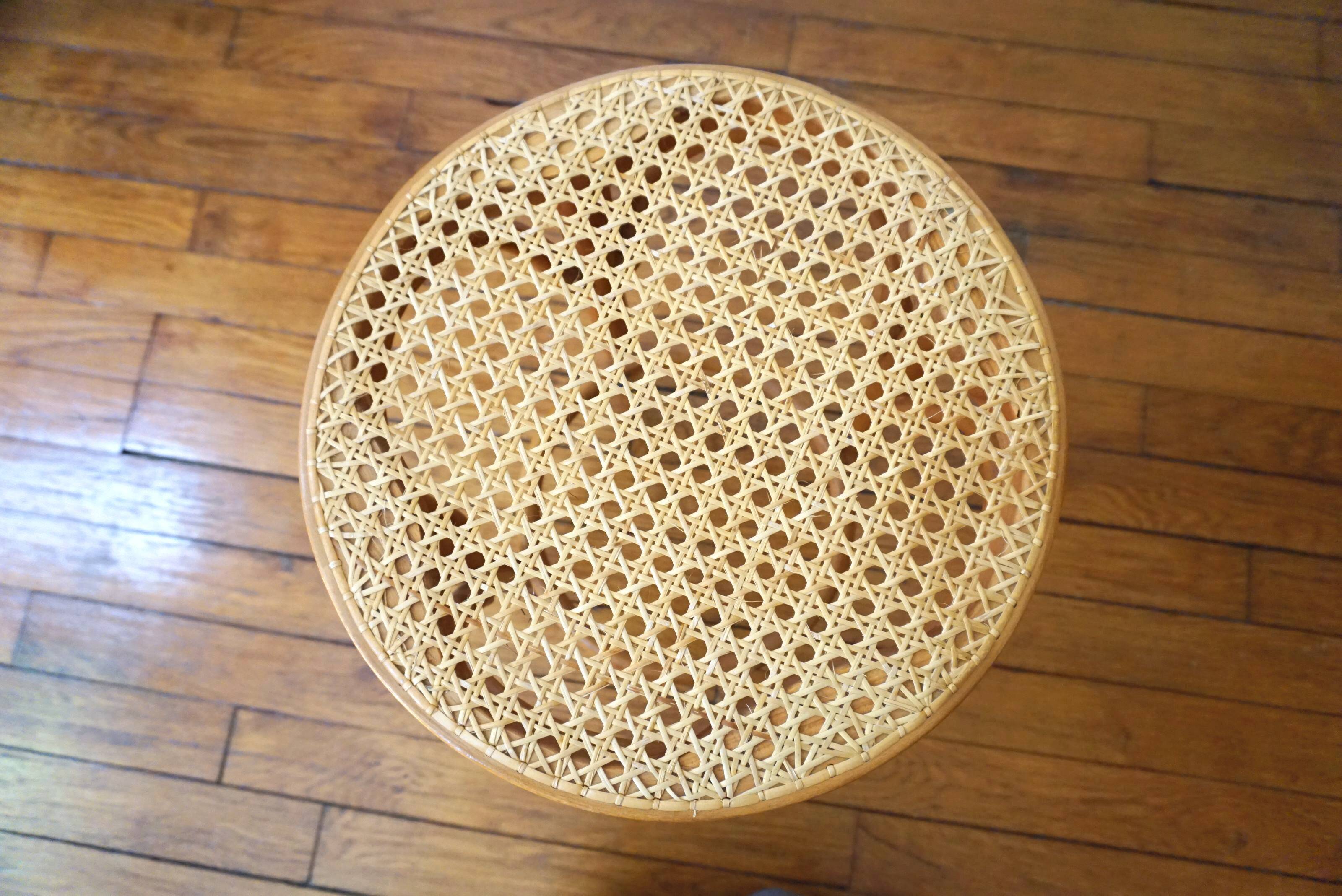 Stool with caning