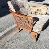 Armchair year 50 canage and compass foot