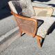 Armchair year 50 canage and compass foot