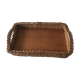 Vintage wicker and wood tray