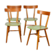 Suite of 4 green chairs published by Ton, circa 1960