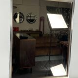 Italian vintage Romeo Rega chrome and brass mirror from 70s