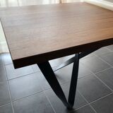 Walnut dining table and metal feet