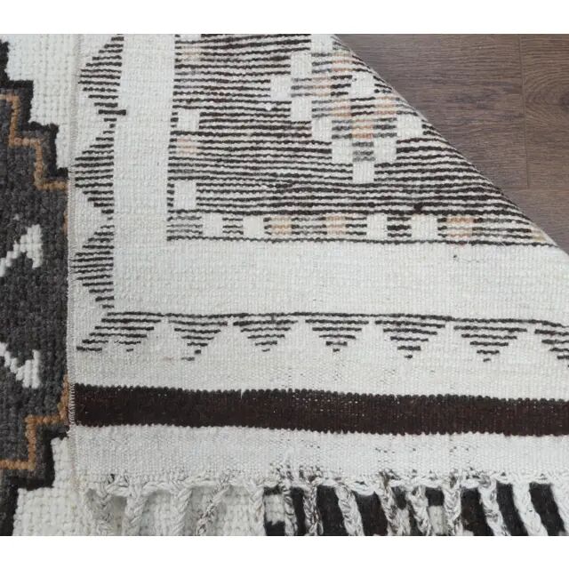 Vintage Turkish Oushak Handmade Wool Runner 100x365