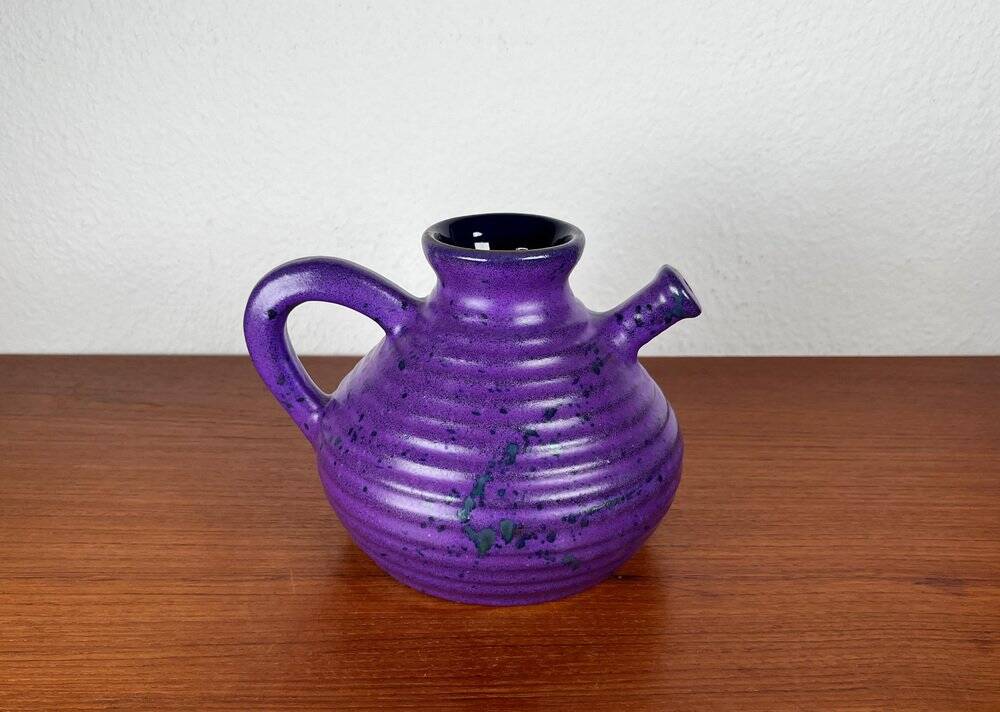 Cruche vintage allemande violette de Marei Majolikafabrik Jean Fuss & Sohn, Rheinbach, années 1970
