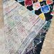 Vintage Boucherouite Berber rug: Hand-knotted Moroccan rug.