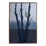 Oil on canvas Trees Luc Bonneau