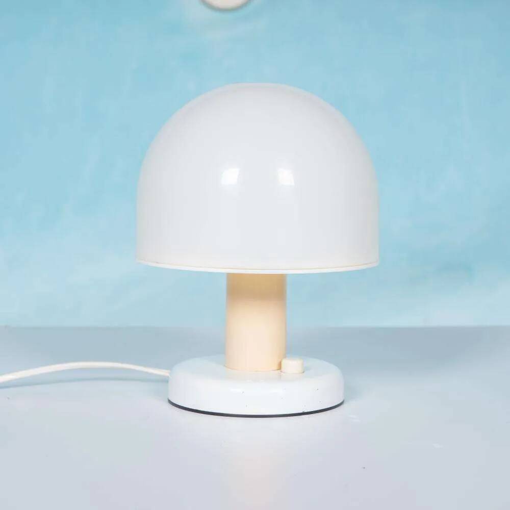 Mushroom table lamp, space age design, Italian 1970s.