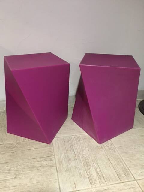 Pair of vintage kubik stools by marco maran contemporary italian design