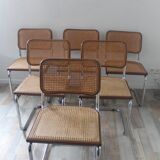 Lot of 6 chairs Marcel Breuer Cesca B32