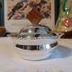 Vintage Art Deco silver metal sugar bowl